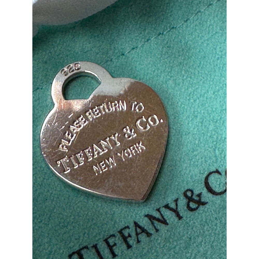 Tiffany & Co Return to Tiffany Heart Tag Charm Pendant Sterling Silver 925